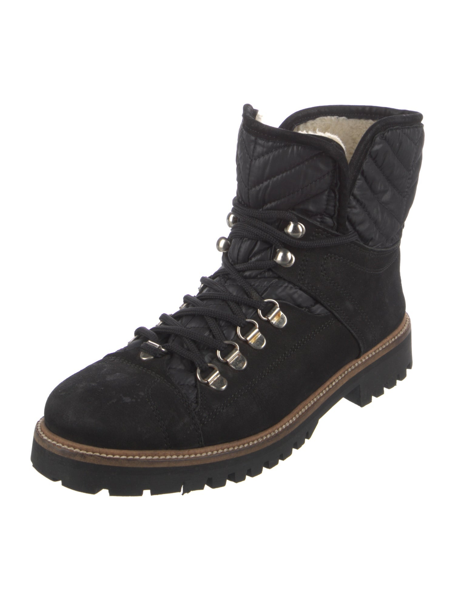 Ganni Suede Combat Boots