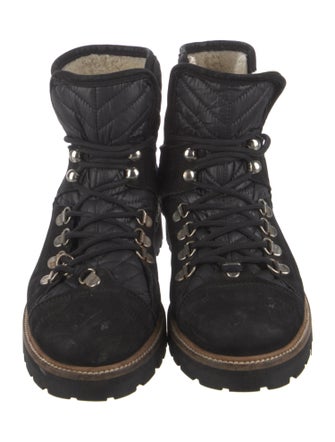 Ganni Suede Combat Boots
