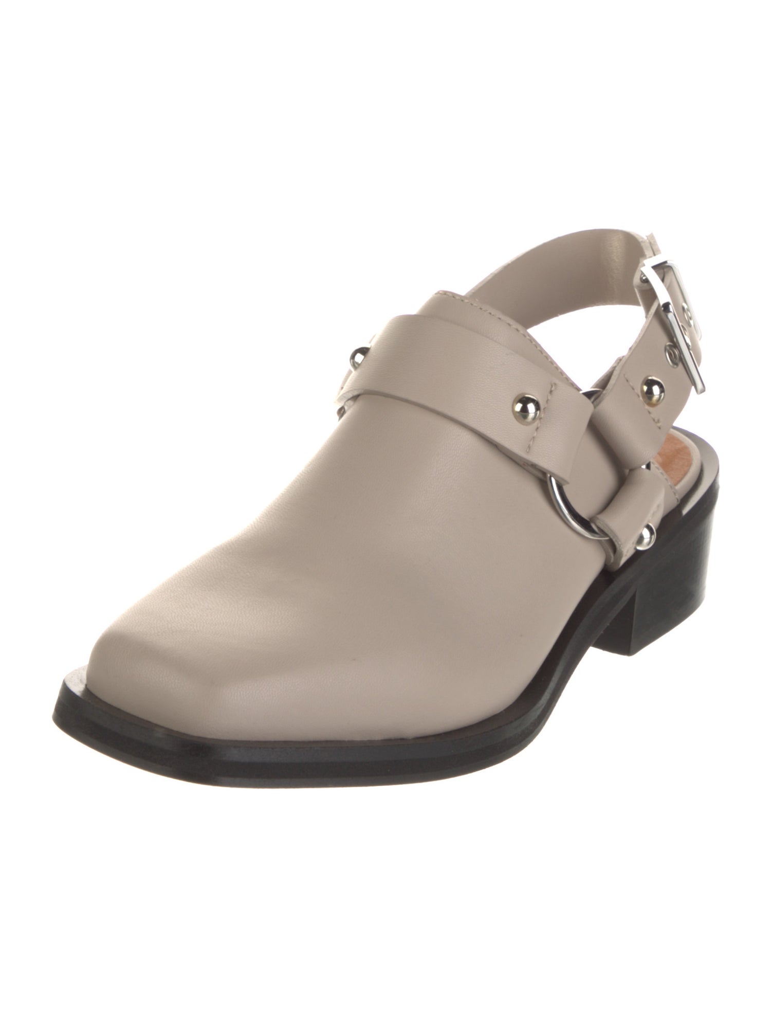 Ganni Leather Slingback Sandals