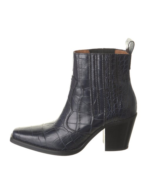 Ganni Leather Western Boots