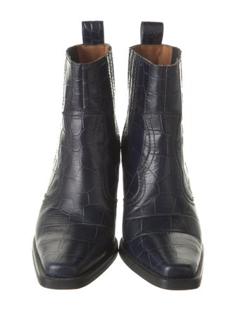 Ganni Leather Western Boots