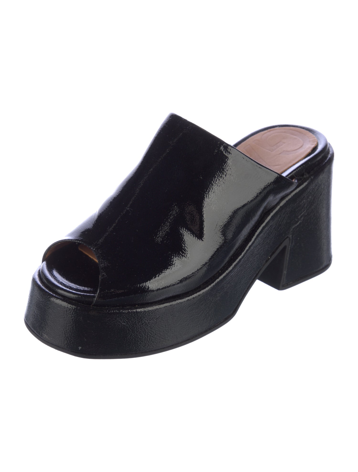 Ganni Patent Leather Slides