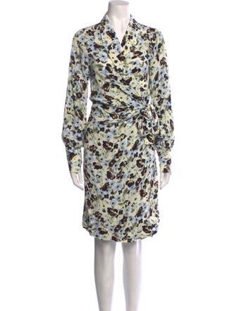 Ganni Floral Print Knee-Length Dress