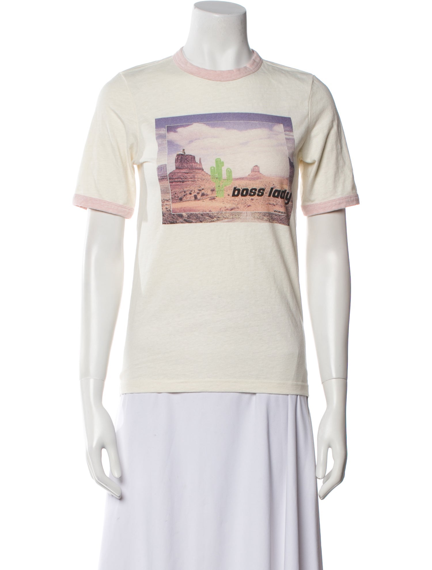 Ganni Graphic Print Crew Neck T-Shirt