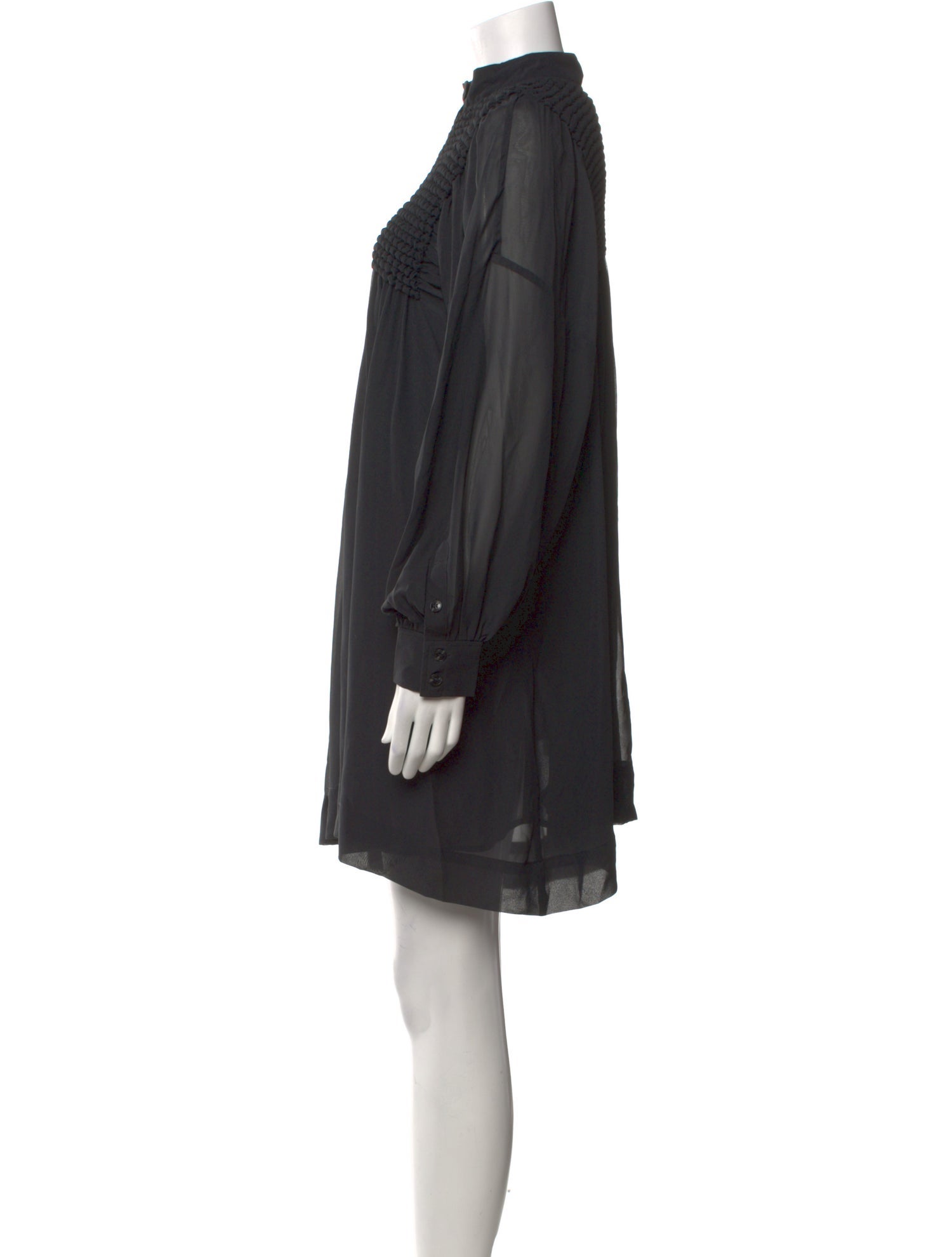 Ganni Mock Neck Mini Dress