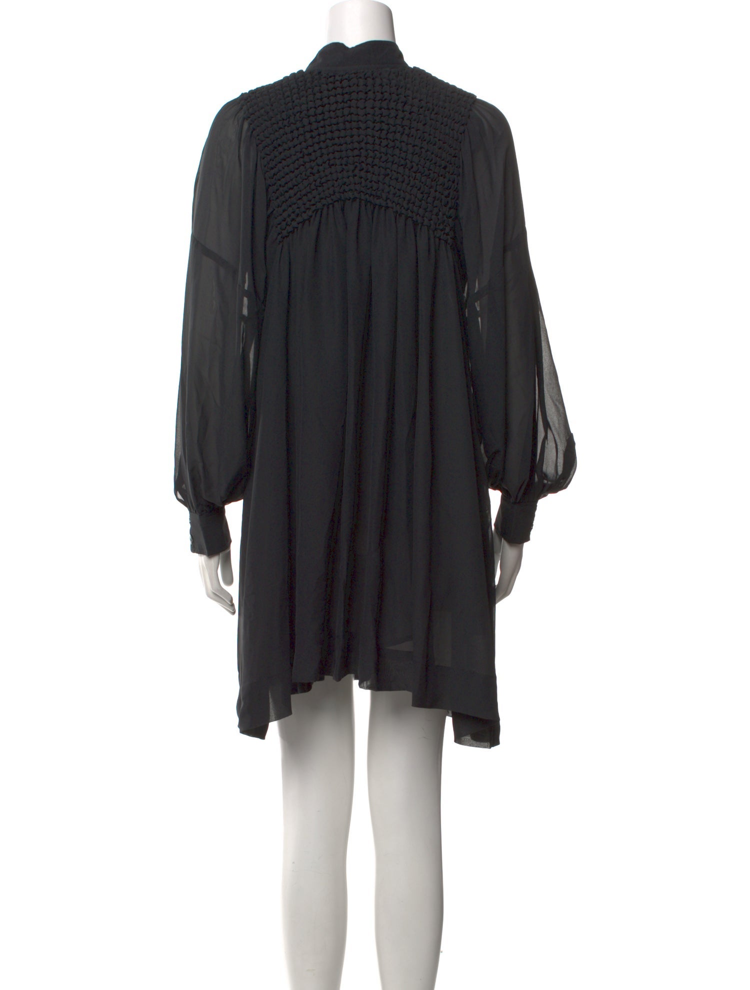 Ganni Mock Neck Mini Dress