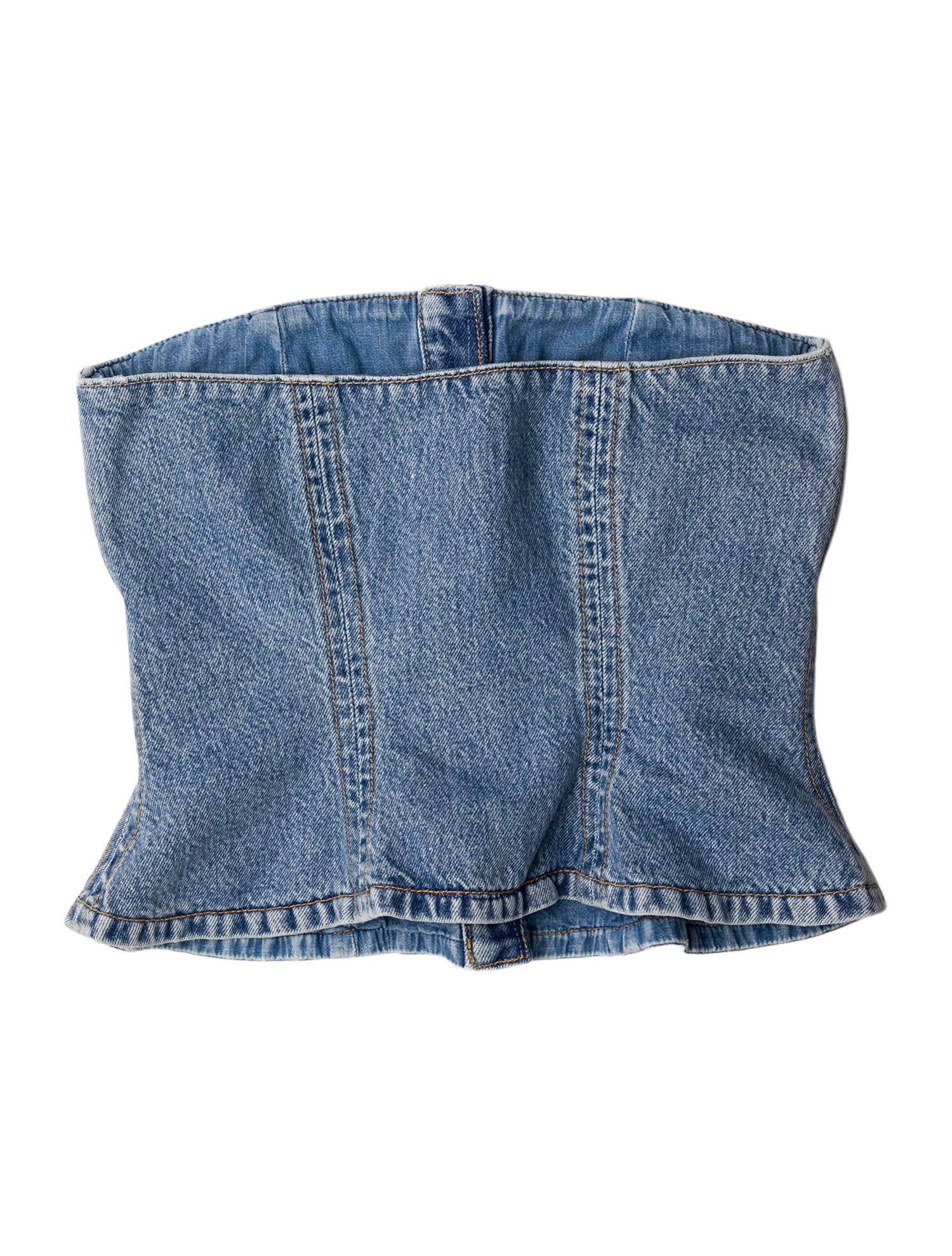 Ganni Strapless Crop Top