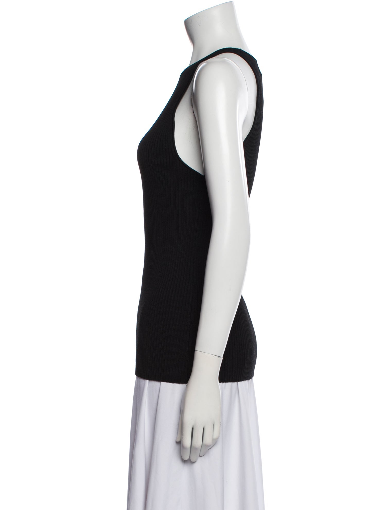 Ganni Crew Neck Sleeveless Top