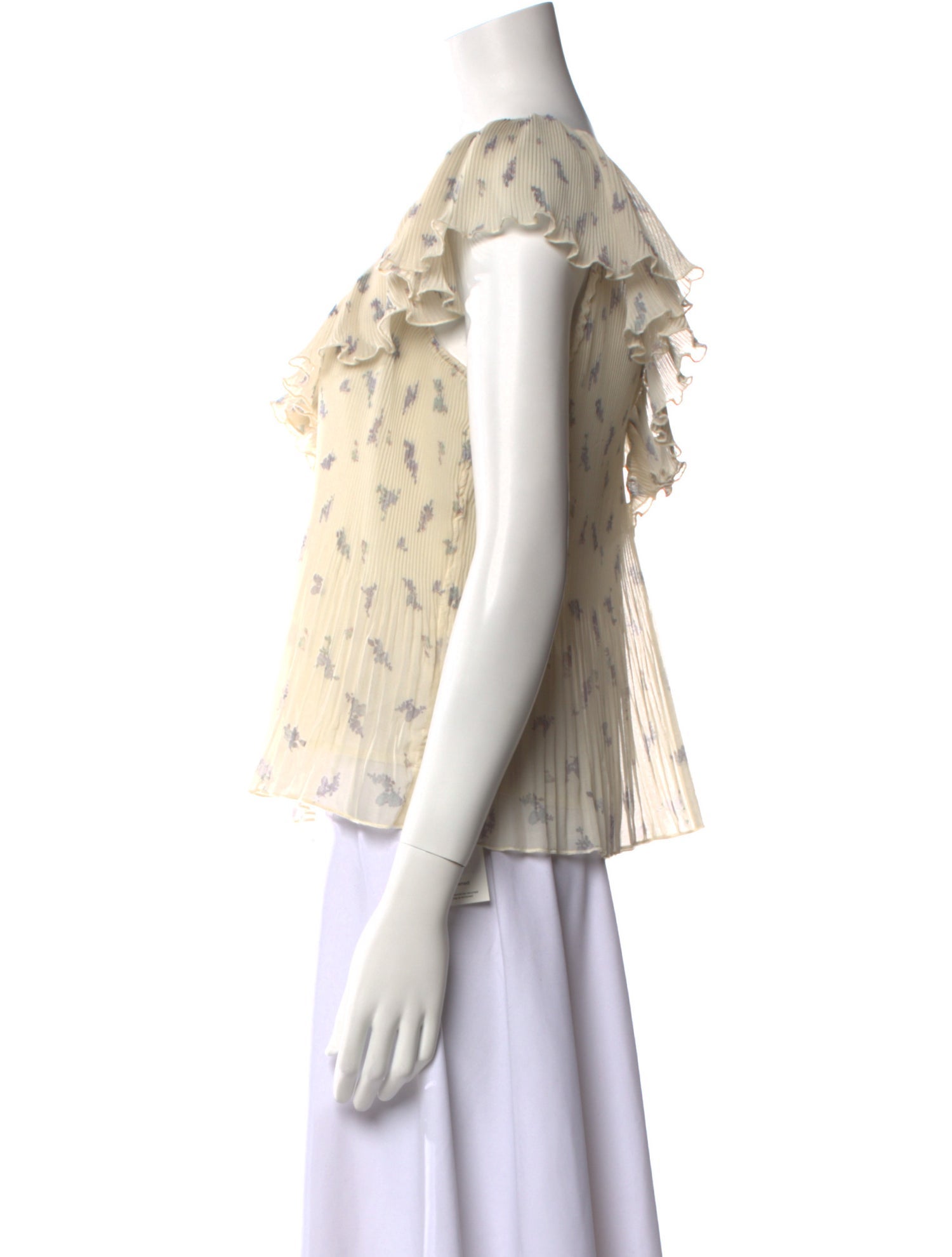 Ganni Printed V-Neck Blouse