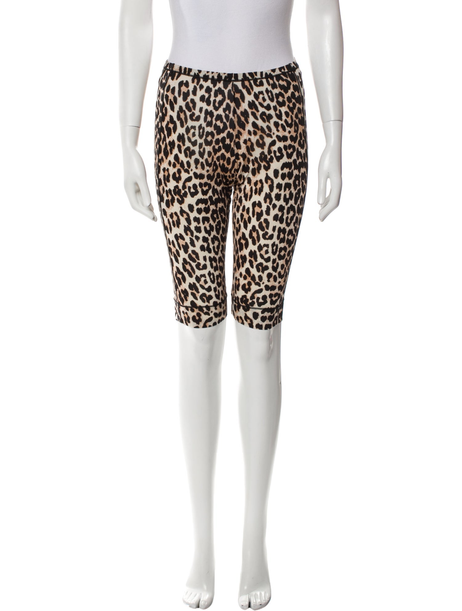 Ganni Animal Print Knee-Length Shorts
