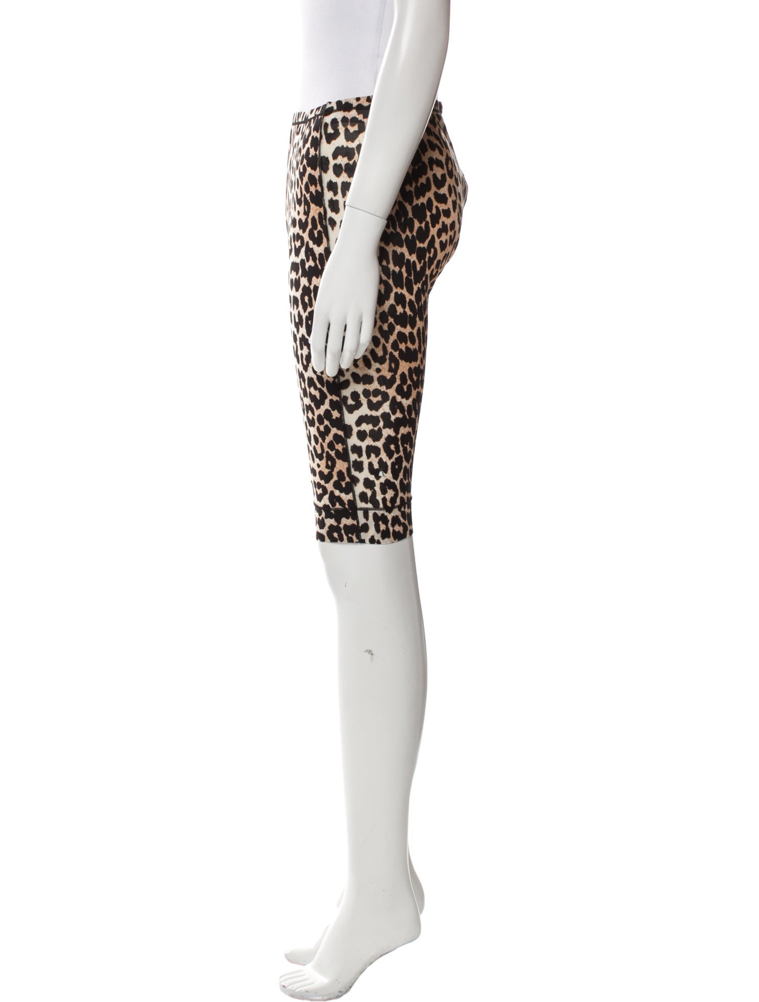 Ganni Animal Print Knee-Length Shorts