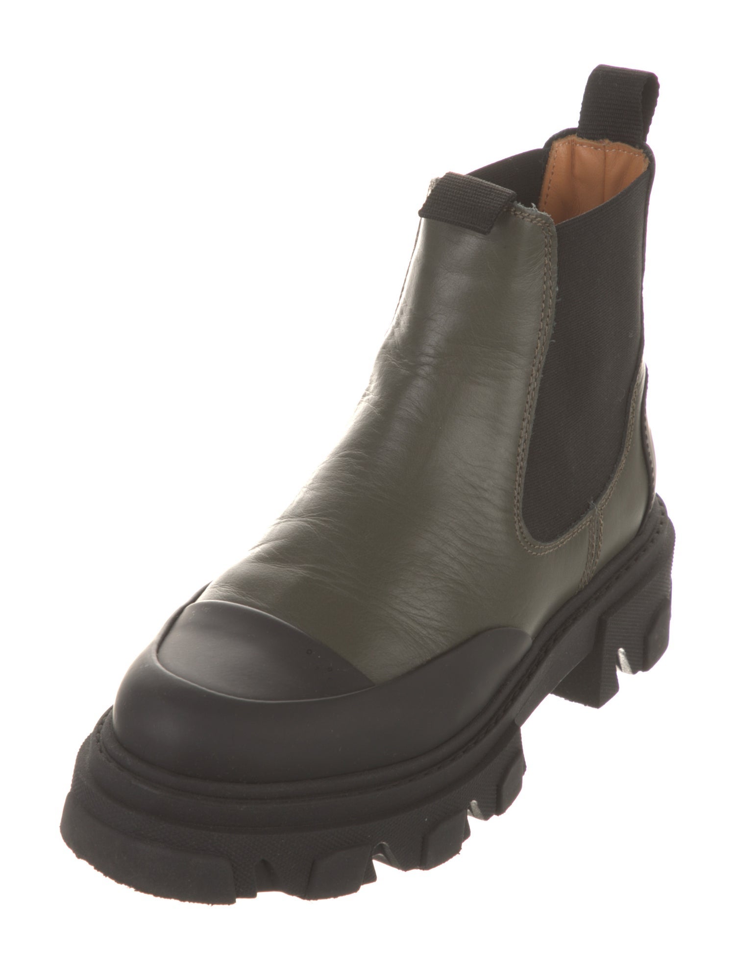 Ganni Leather Chelsea Boots