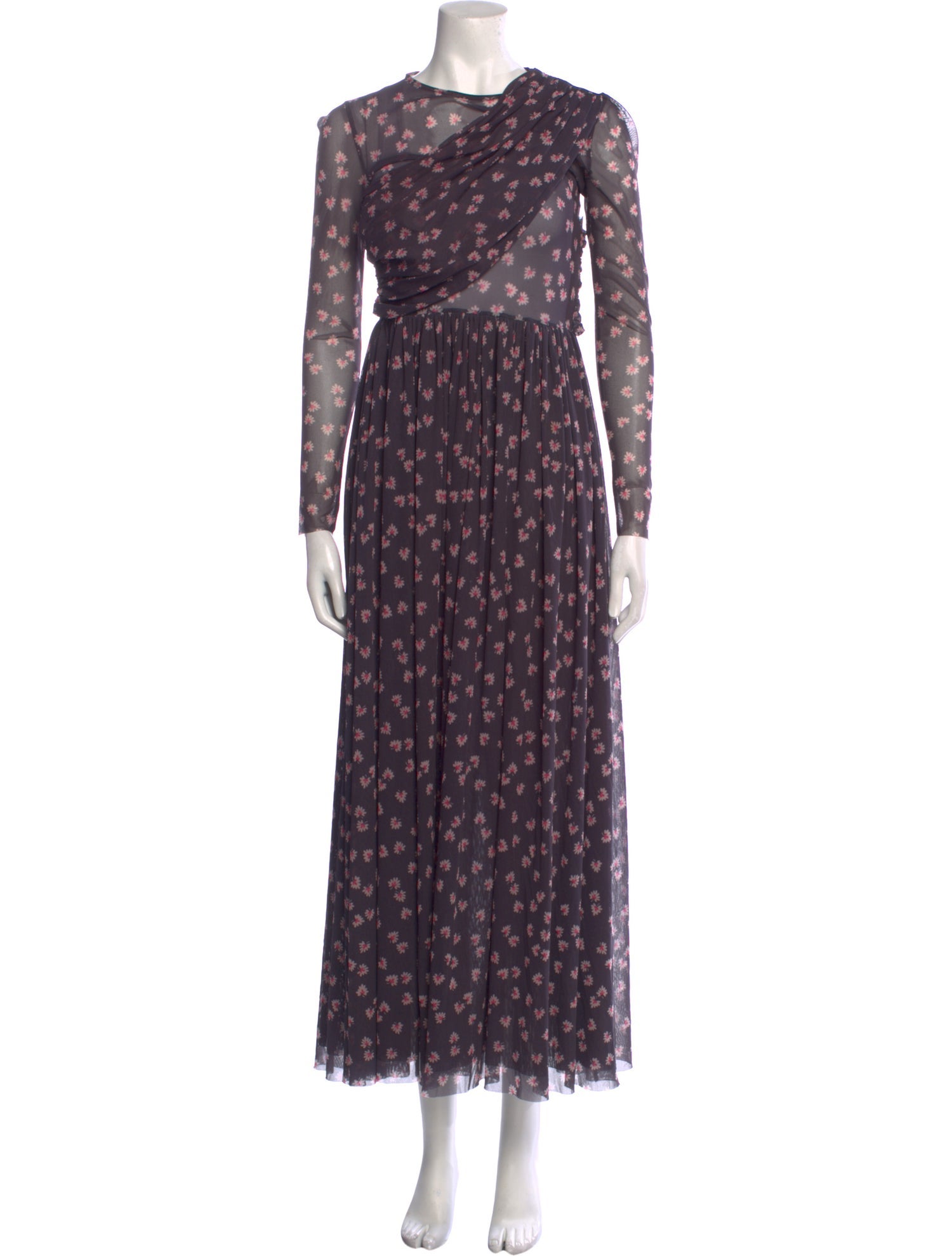 Ganni Floral Print Long Dress