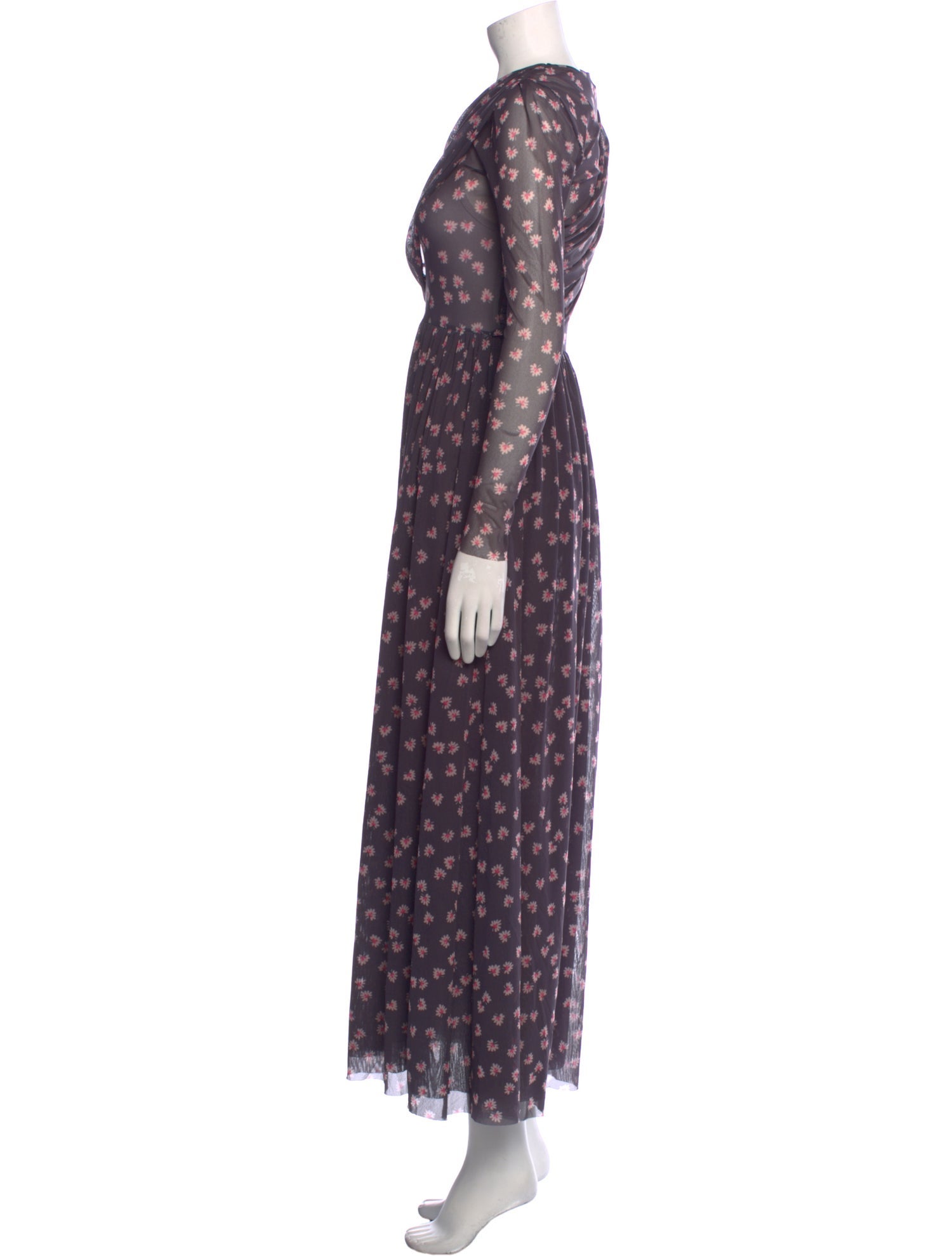 Ganni Floral Print Long Dress