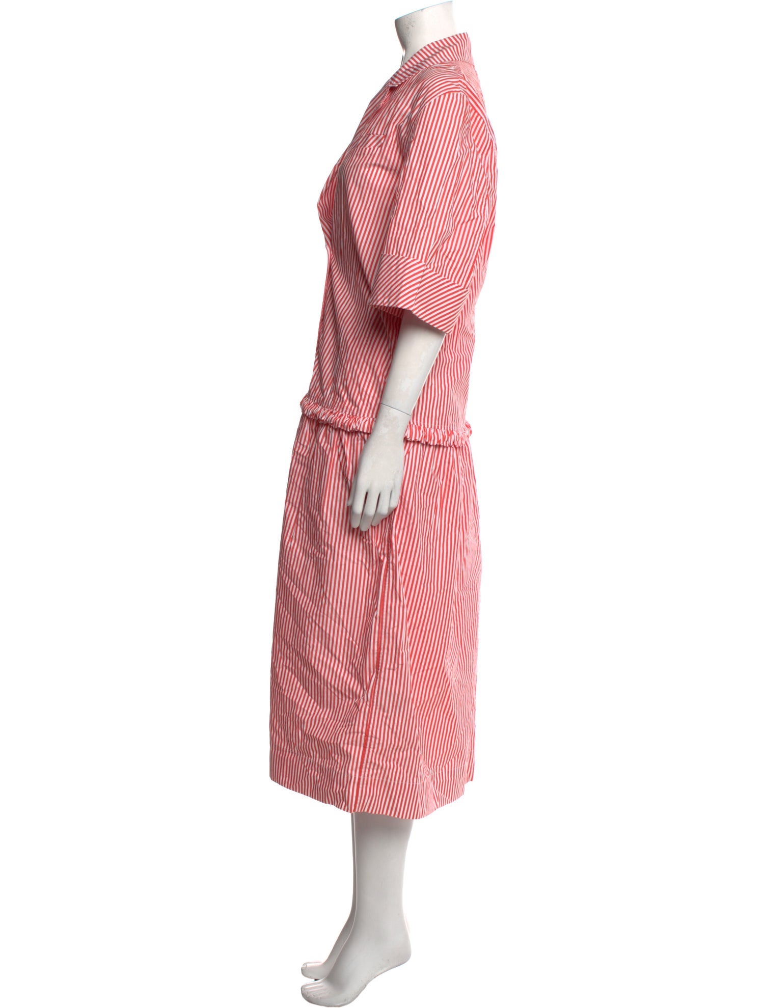 Ganni Striped Long Dress