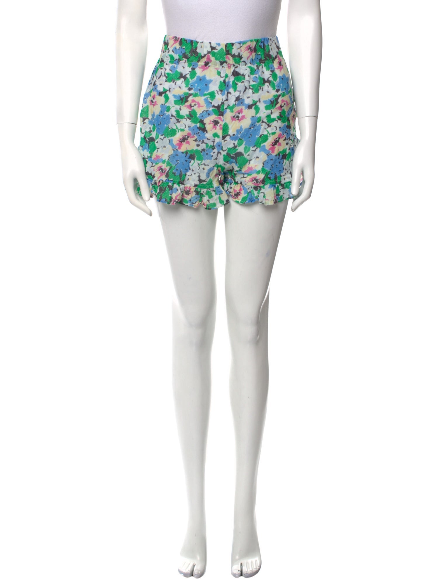 Ganni Printed Mini Shorts