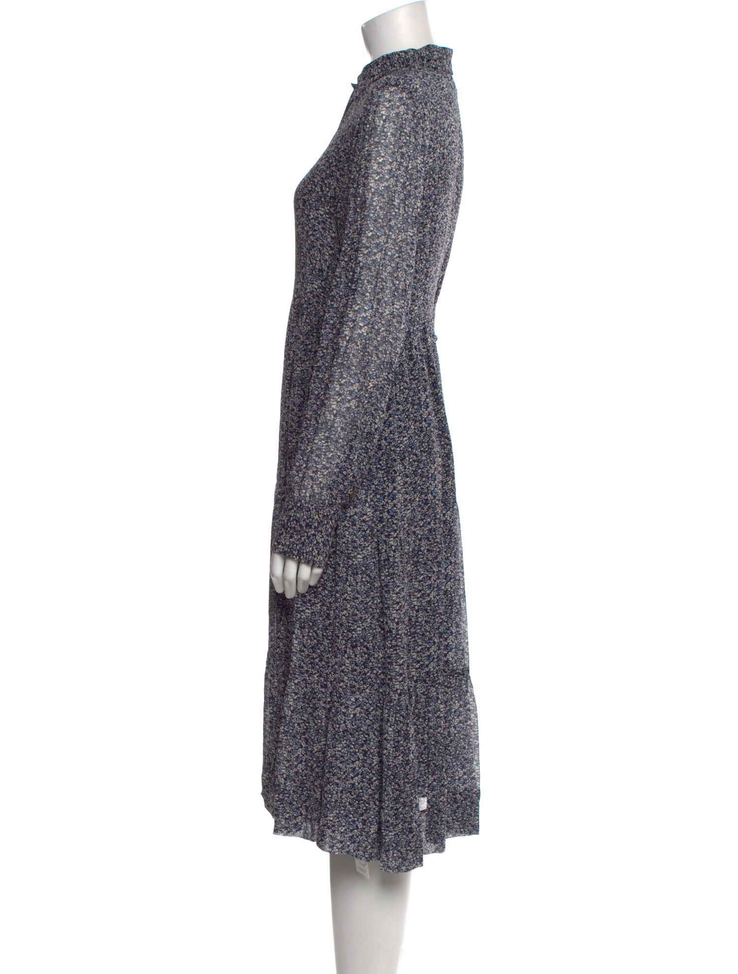 Ganni Floral Print Midi Length Dress