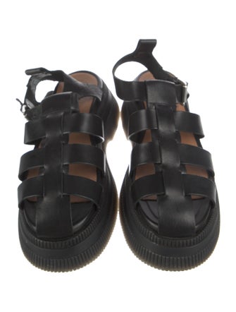 Ganni Leather Gladiator Sandals