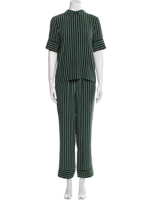 Ganni Silk Striped Pant Set