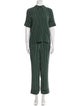 Ganni Silk Striped Pant Set