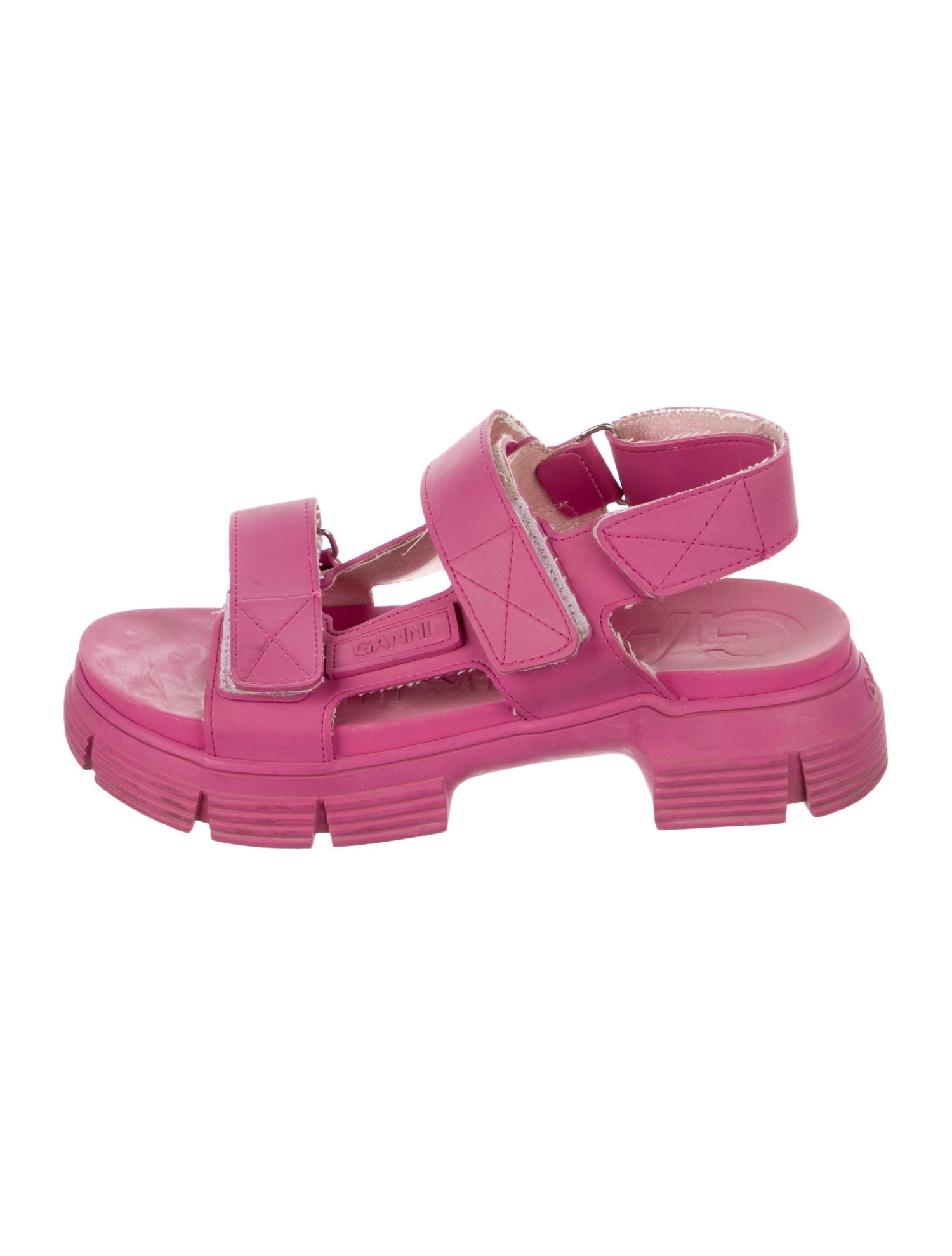 Ganni Rubber Slingback Sandals