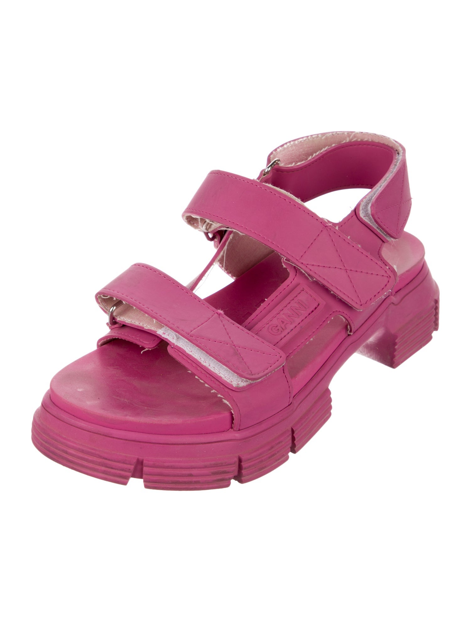 Ganni Rubber Slingback Sandals