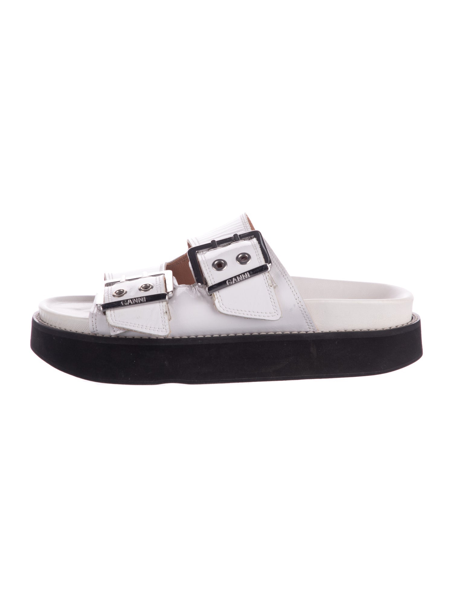 Ganni Patent Leather Slides