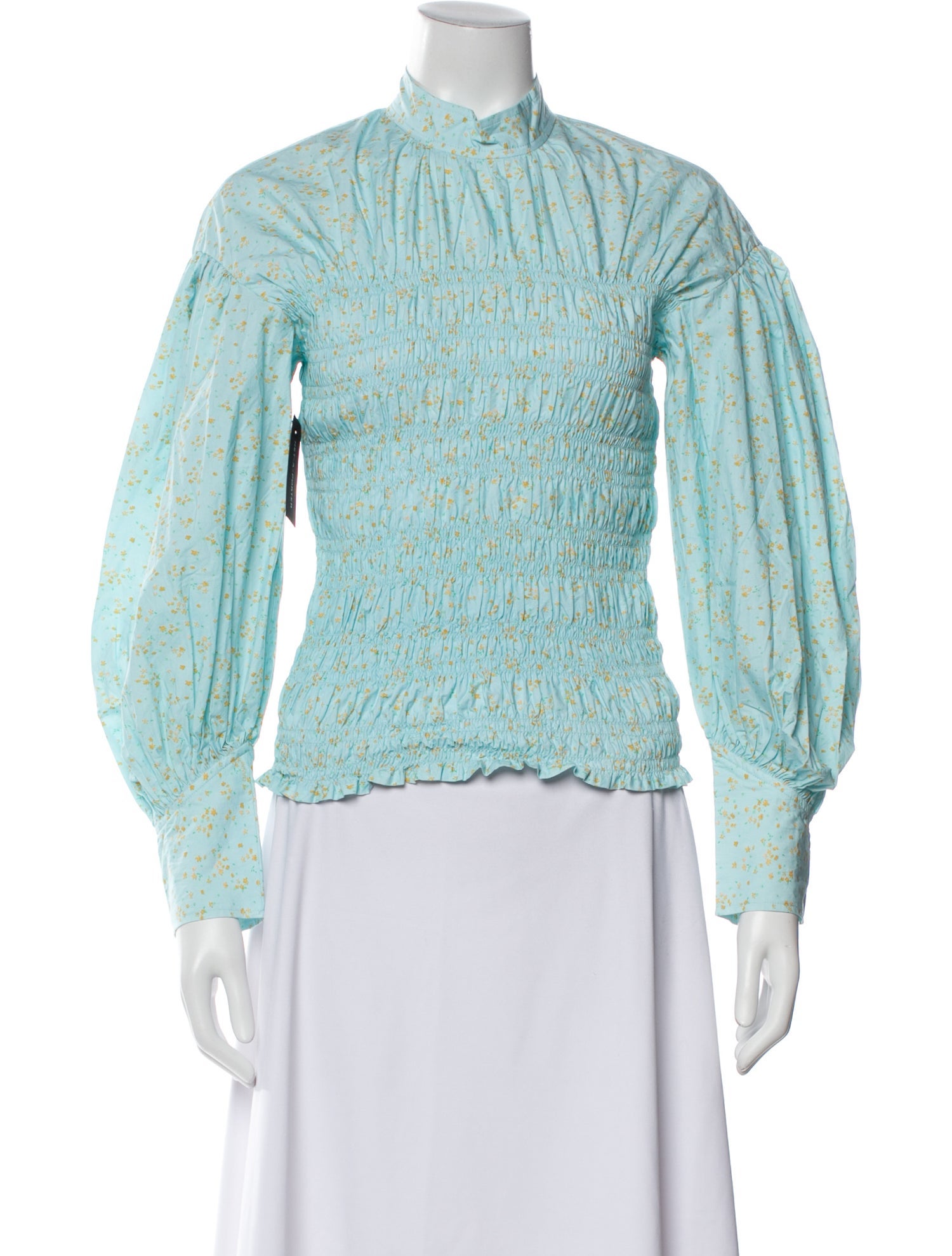 Ganni Printed Mock Neck Sweatshirt w/ Tags