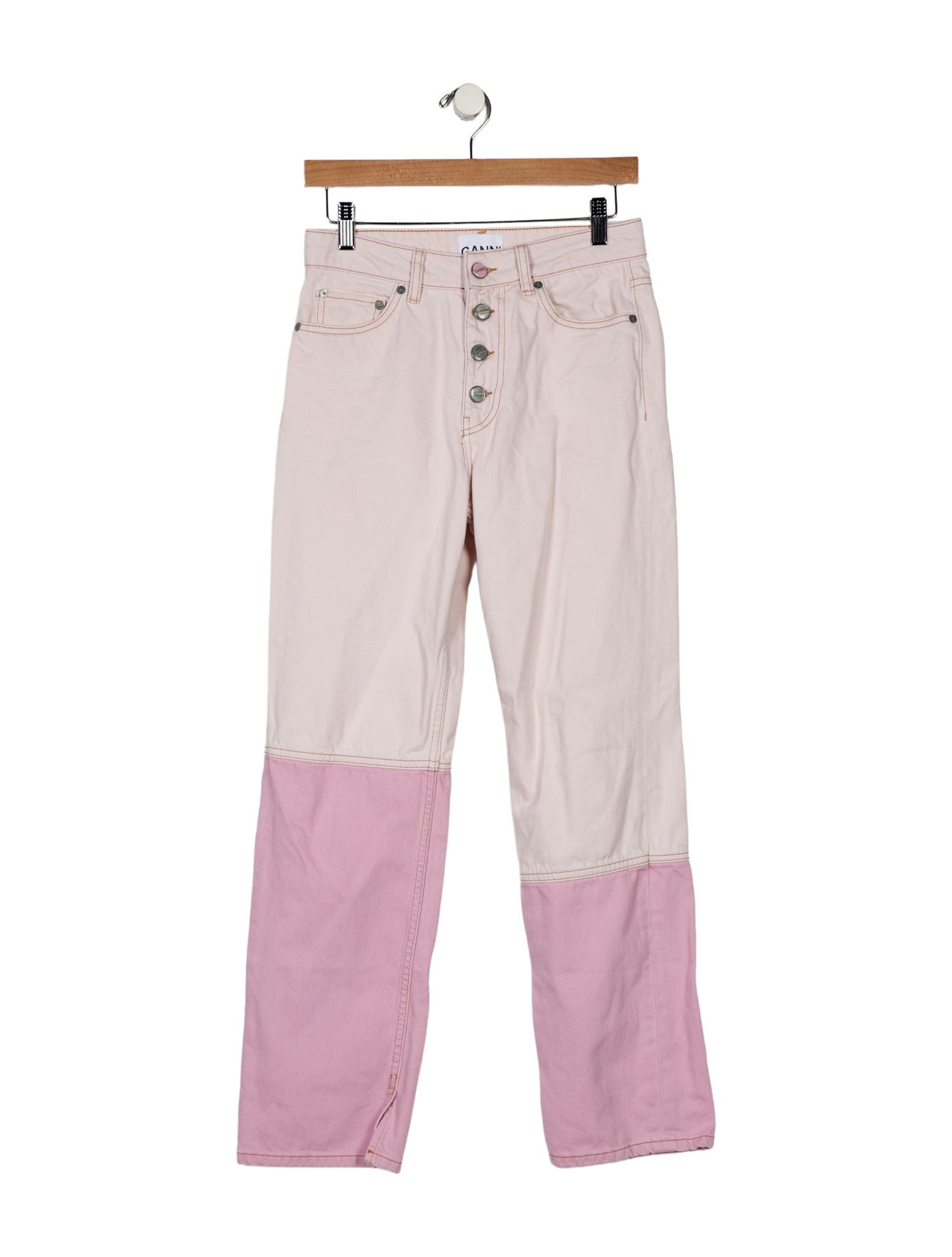 Ganni Mid-Rise Straight Leg Jeans