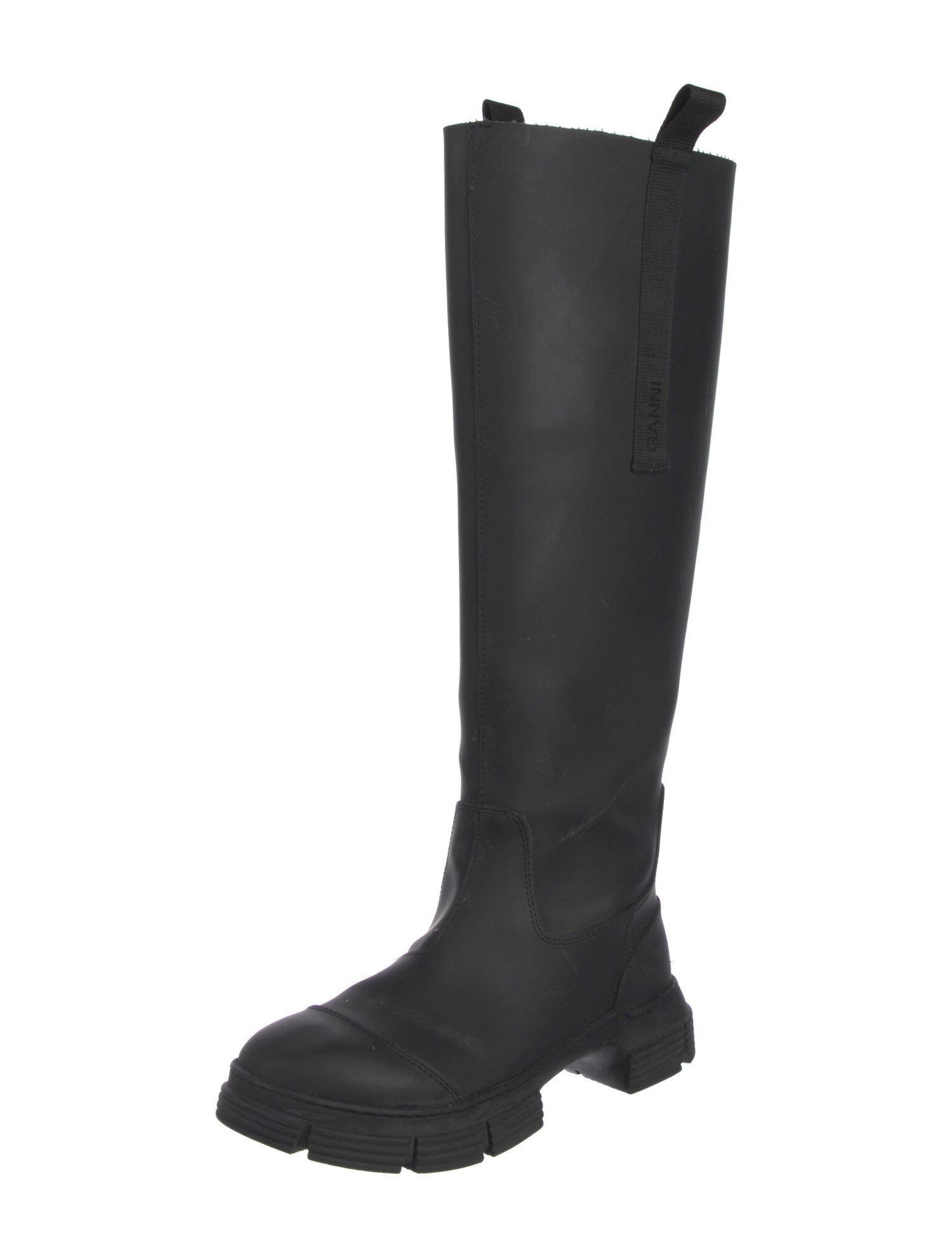 Ganni Rubber Grosgrain Trim Boots