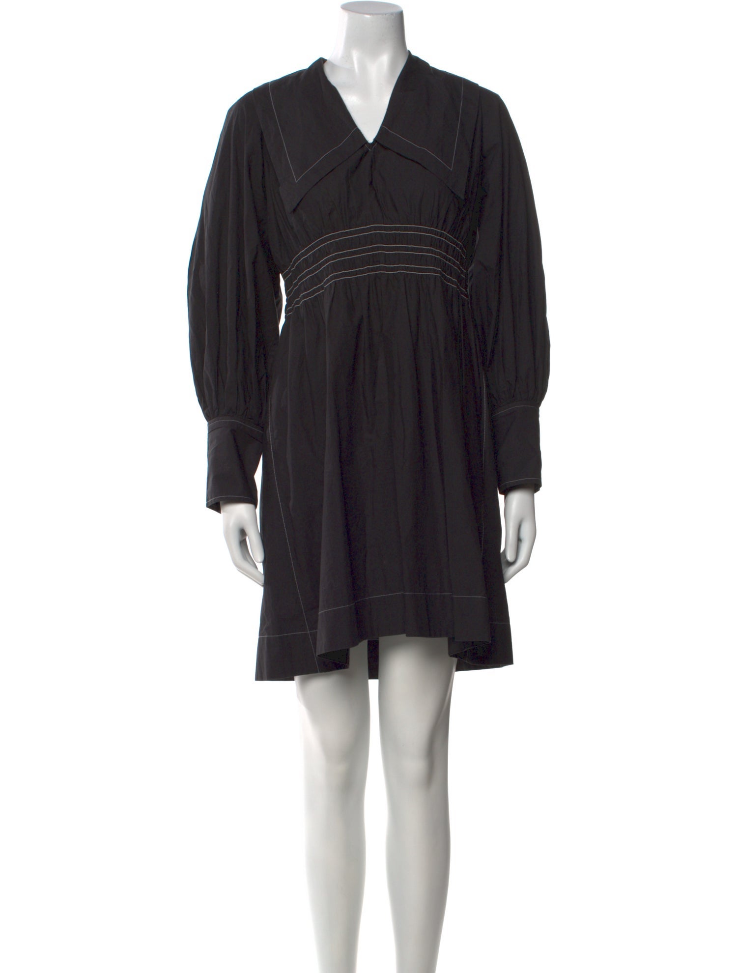 Ganni V-Neck Mini Dress