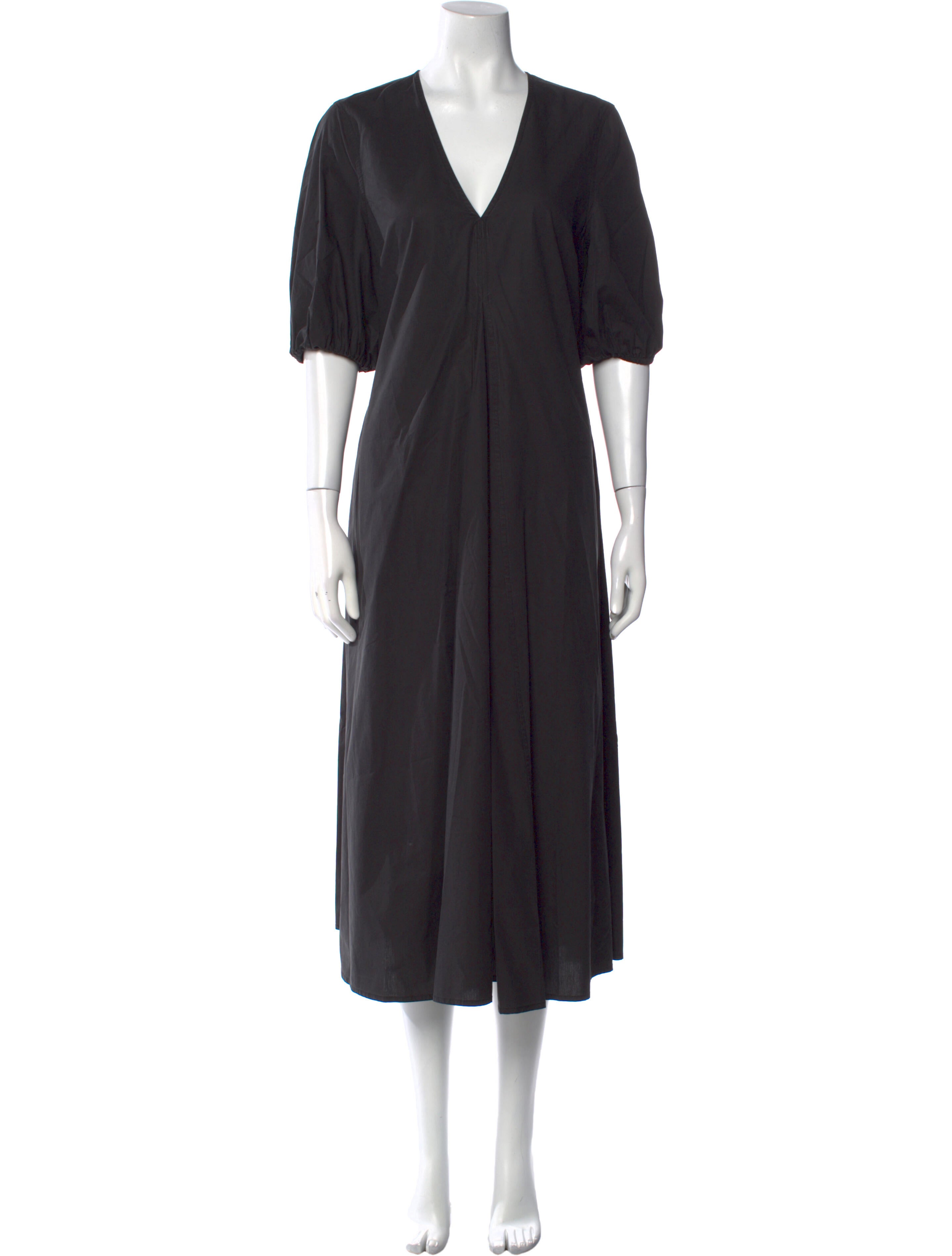 Ganni Plunge Neckline Midi Length Dress