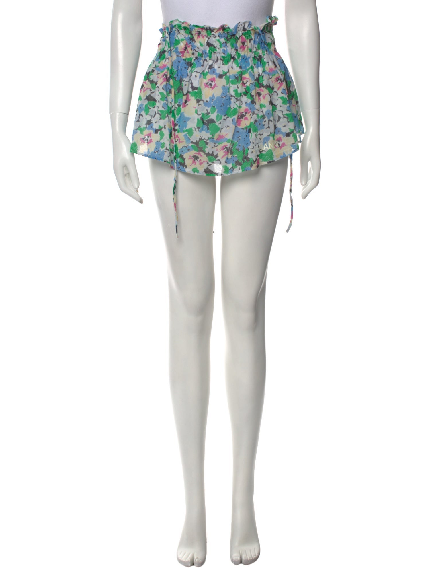 Ganni Floral Print Mini Skirt