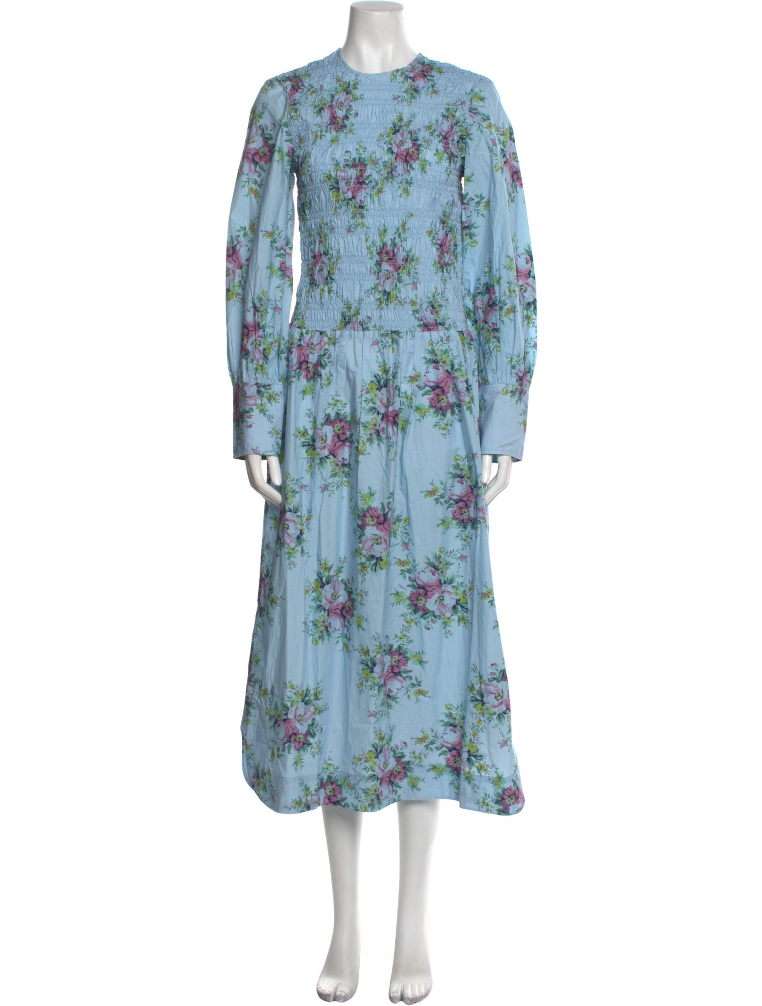 Ganni Floral Print Long Dress