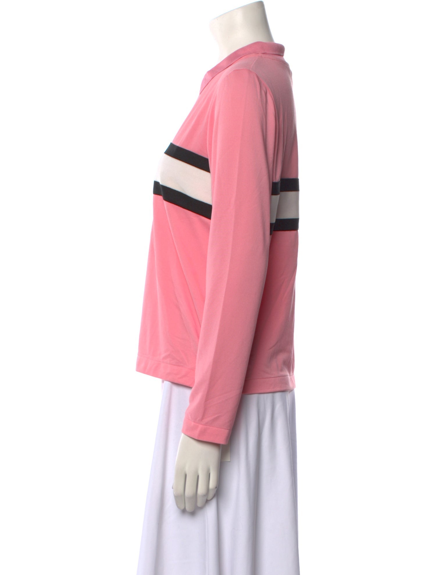 Ganni Graphic Print Long Sleeve Polo