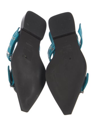 Ganni Leather Slingback Flats