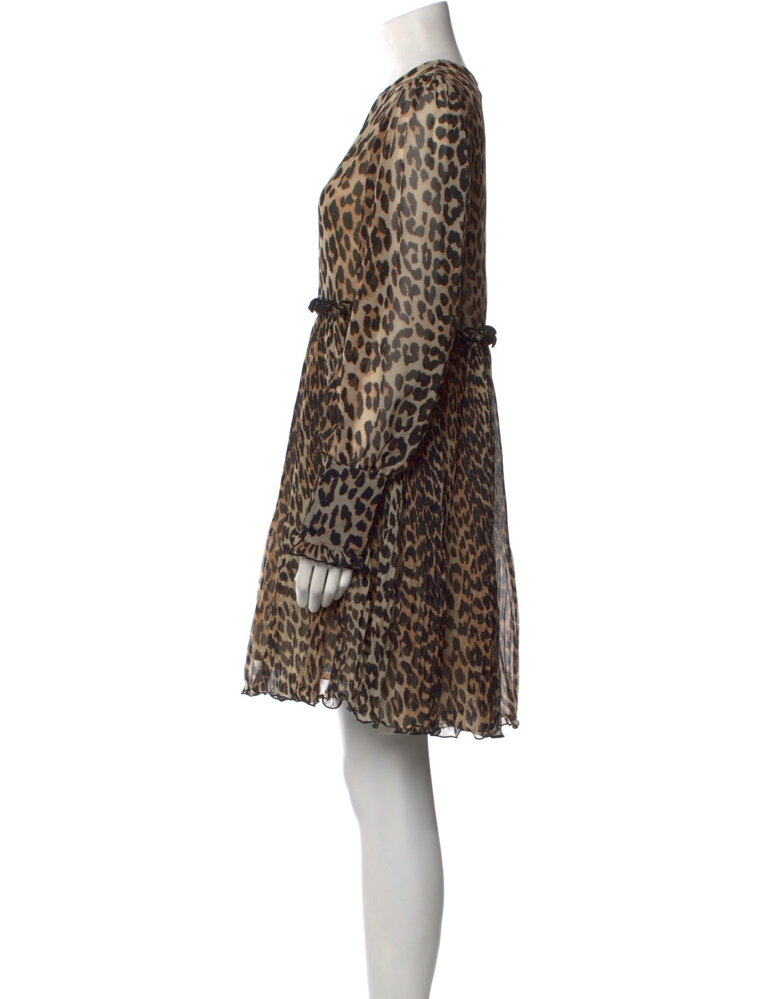 Ganni Animal Print Mini Dress