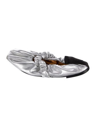 Ganni Leather Ballet Flats
