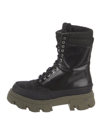 Ganni Leather Combat Boots