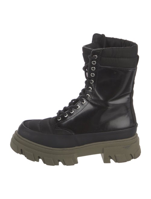 Ganni Leather Combat Boots