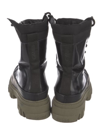 Ganni Leather Combat Boots