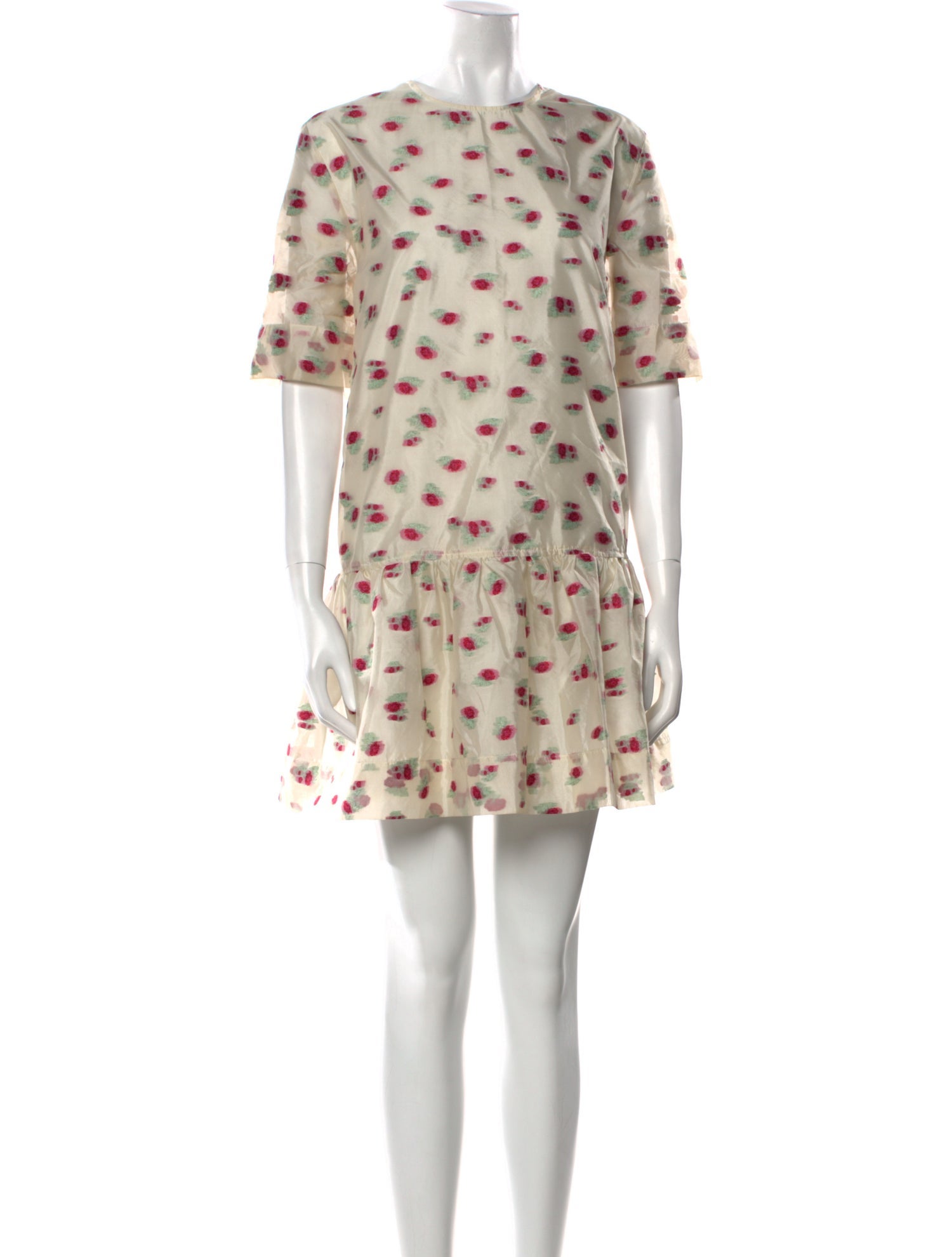 Ganni Floral Print Mini Dress