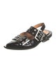 Ganni Patent Leather Slingback Flats