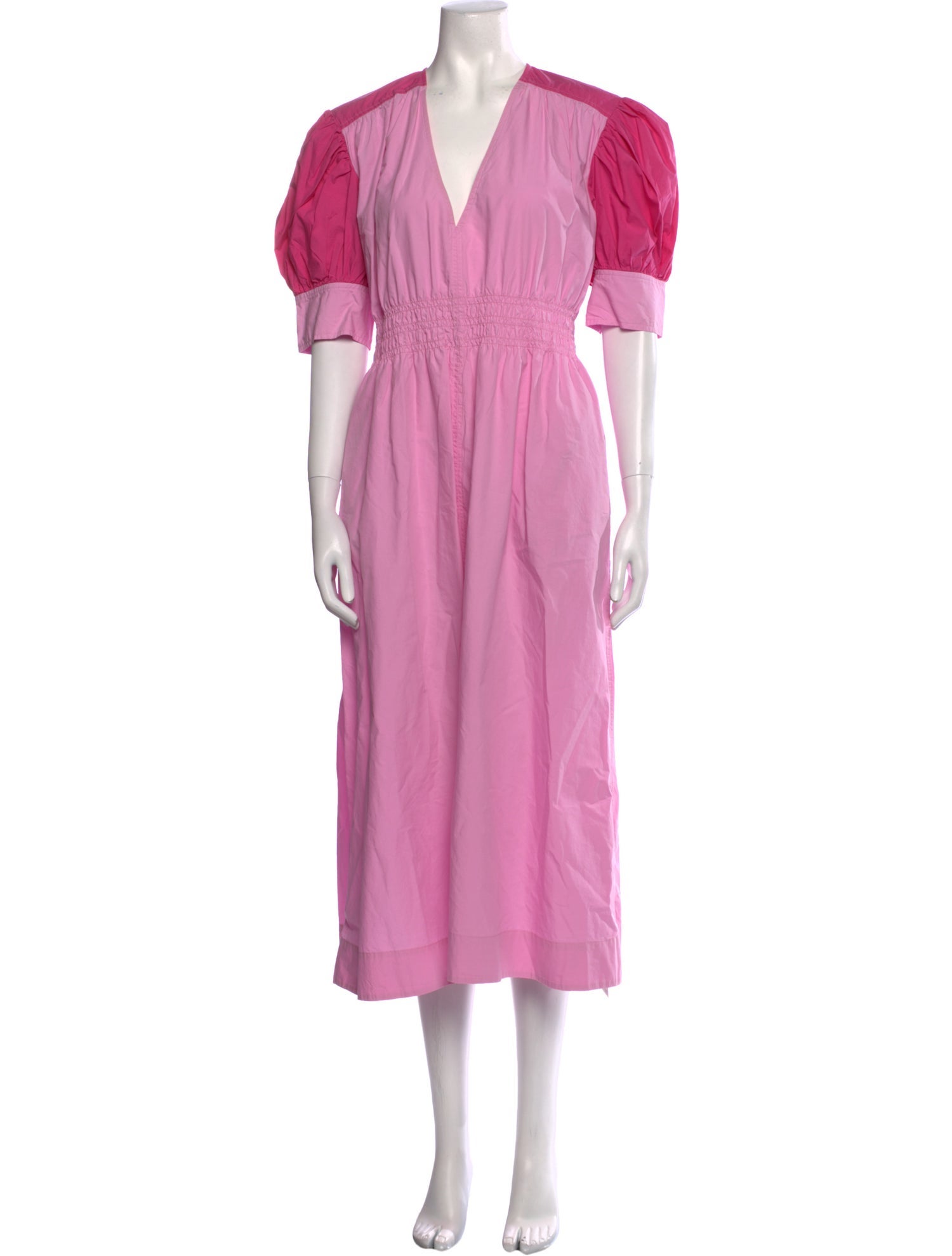 Ganni V-Neck Long Dress