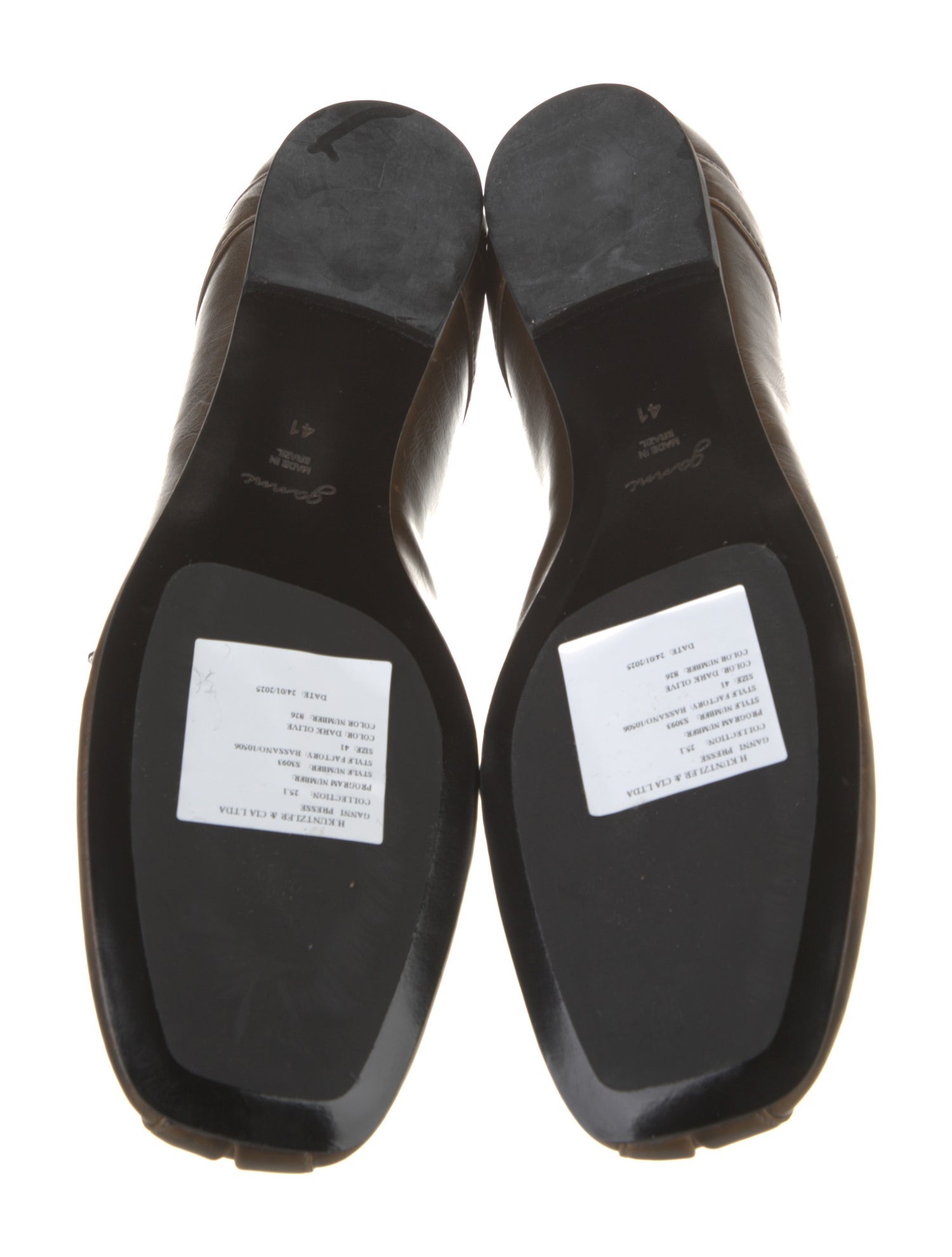 Ganni Leather Ballet Flats