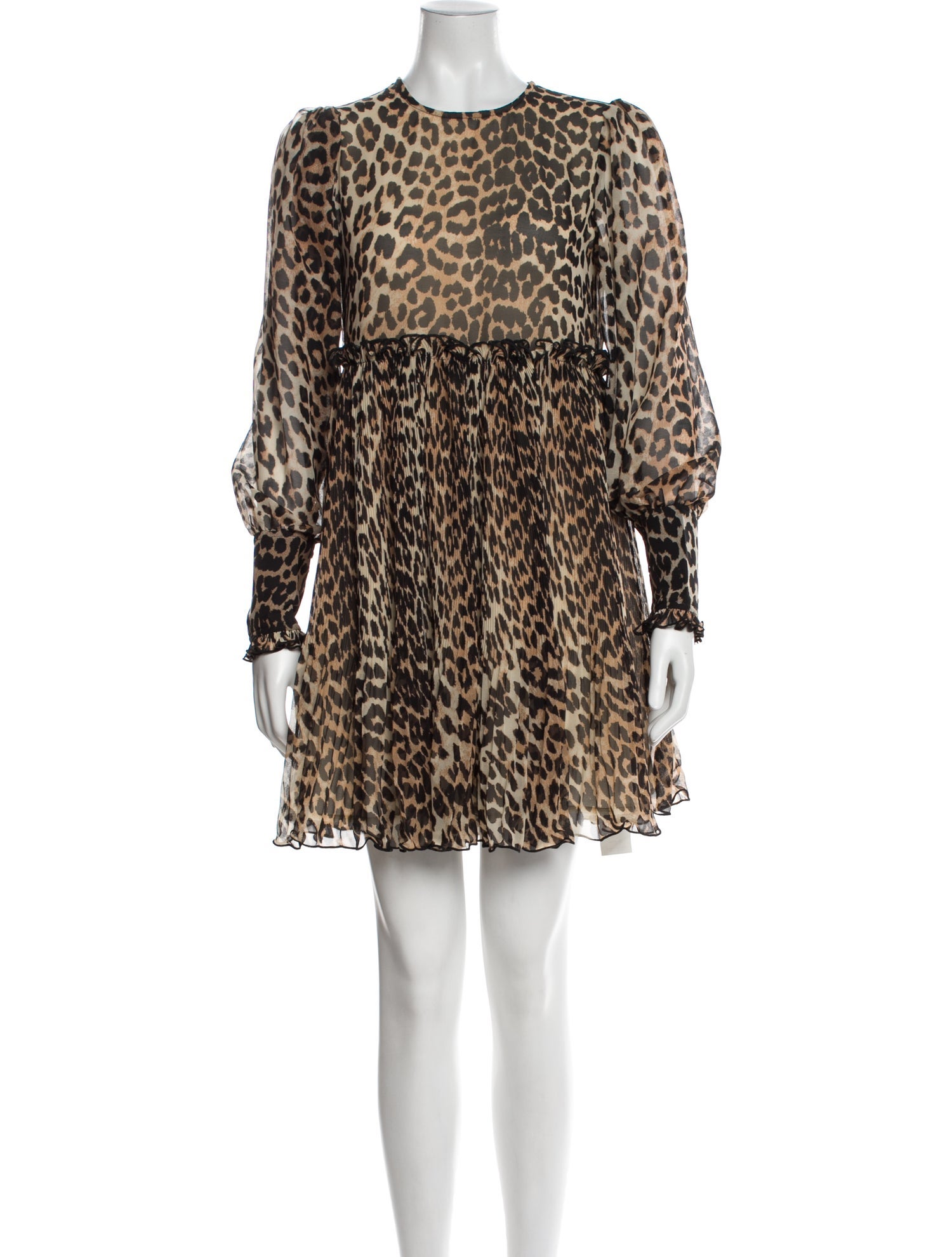 Ganni Animal Print Mini Dress