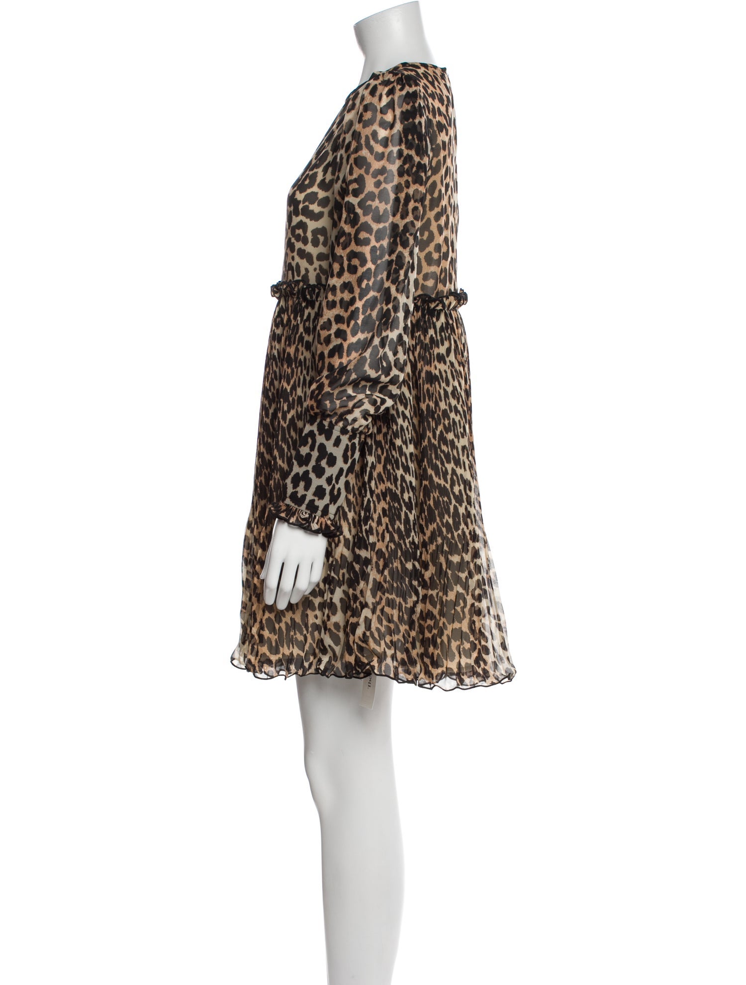 Ganni Animal Print Mini Dress