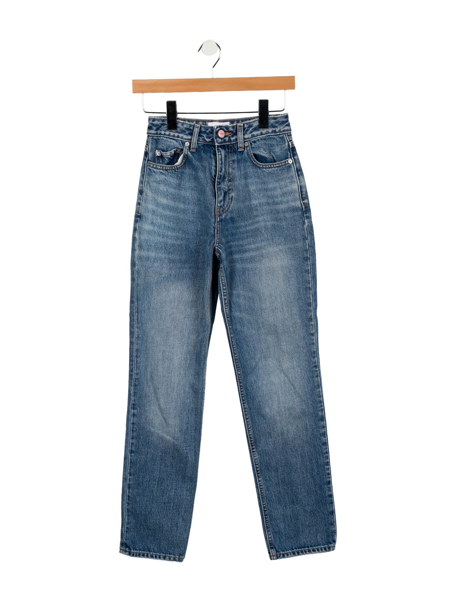 Ganni Mid-Rise Straight Leg Jeans