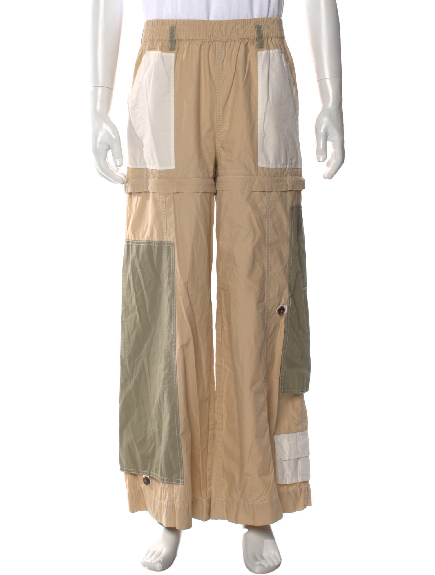 Ganni Colorblock Pattern Cargo Pants
