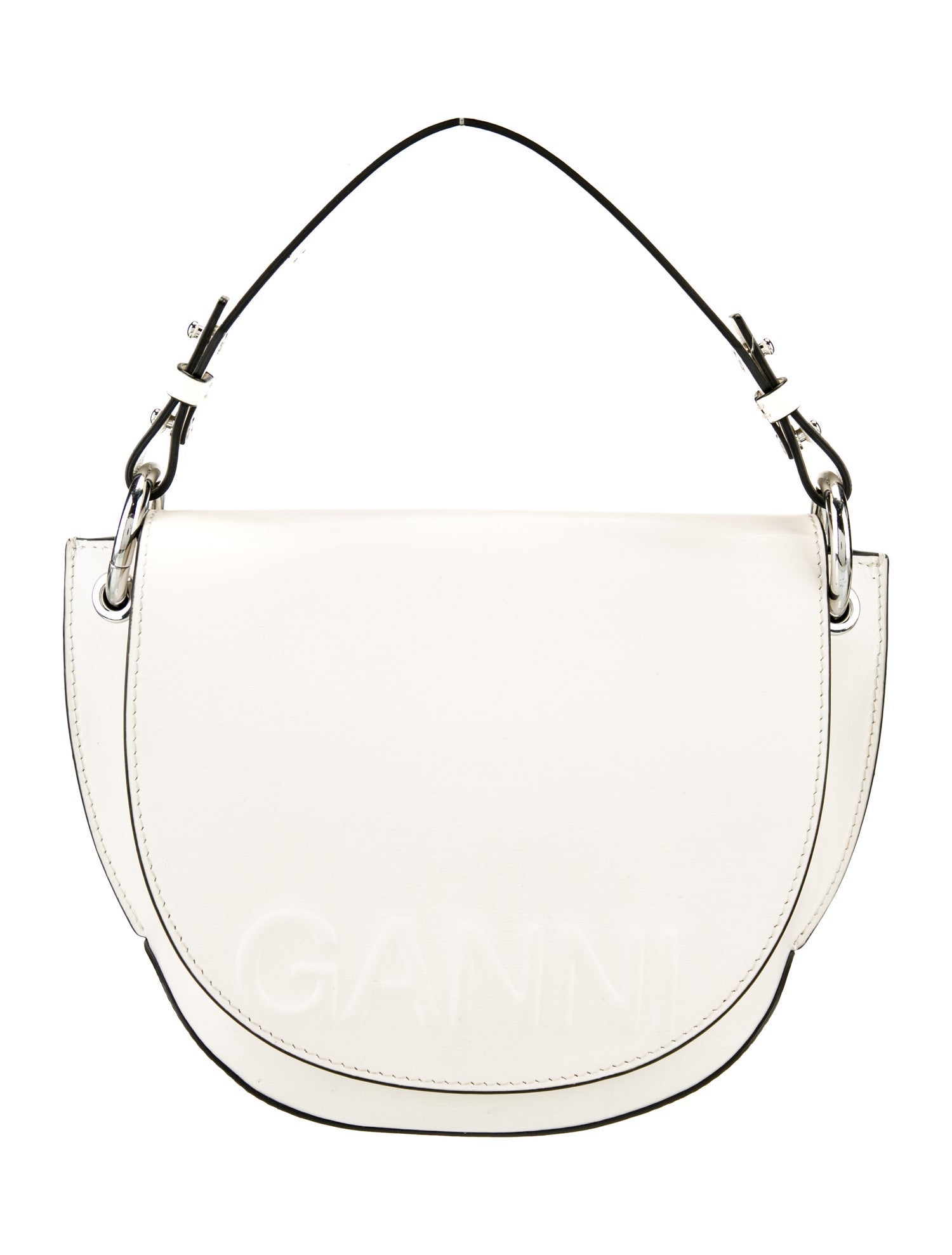 Ganni Leather Top Handle Bag